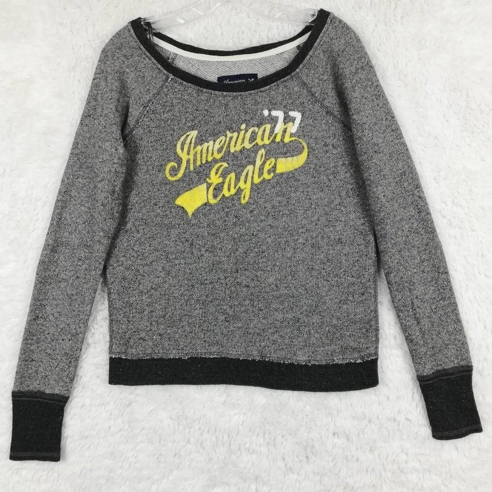 American Eagle Outfitters Womens Sweater Pullover Gray Long Sleeve Petites S